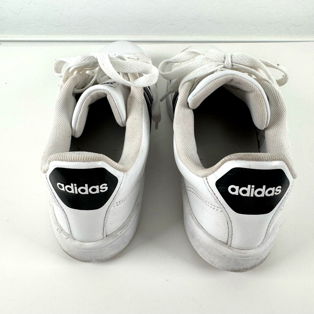Adidas‎ Cloudfoam Advantage Women's White Black Stripes Sneakers Size 9.5 - Picture 15 of 16